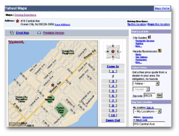Get directions from Yahoo Maps